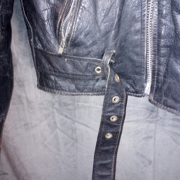 Vintage Wilson's Leather Motorcycle Jacket Size Medium - Picture 4 of 10